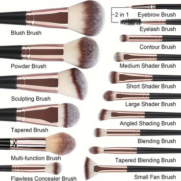 Professional 3/20PCS Makeup Brushes Set Soft Fluffy Eyeshadow Foundation Concealer Blending Blush Brush Kabuki Women Beauty Tool