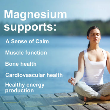 Triple Magnesium Complex - Malate + Glycinate + Citrate - High Absorption, Support Muscle, Bone & Nerves Health, 60 Capsules