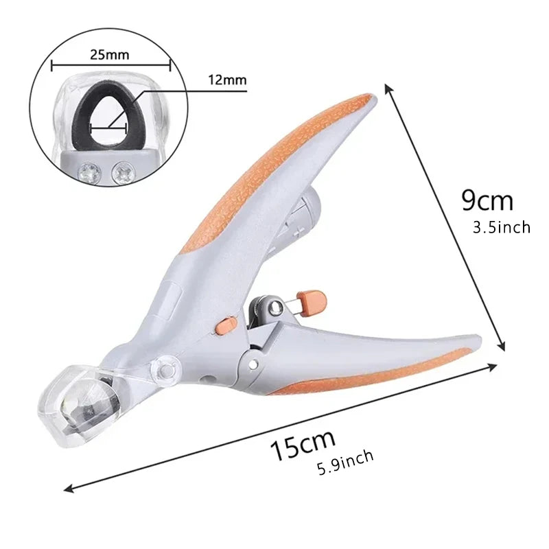 LED Light Pet Nail Clipper With Amplification Function Dog Cat Special Nail Trimmer Tool Pet Grooming Cleaning Supplies