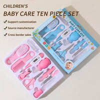 8/10/13pcs Newborn Baby Kids Nail Hair Health Care Thermometer Grooming Brush Kit Care Baby Essentials Newborn Material Safety