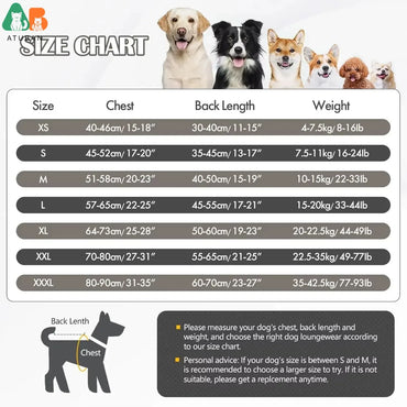 ATUBAN Warm Dog Coat English Plaid Dog Fleece Vest Windbreaker Jacket Winter Clothing Traction Eyelets Suitable for All Dog Type