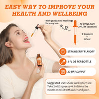GPGP GreenPeople 60ML Organic Sea Moss & Mushroom Drops Support Brain and Neural Health, Increase Memory, Improve Focus