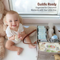 Diaper Caddy Organizer, Nursery Storage Basket For Newborn Essentials, Neutral Gift For Baby Shower, Registry Must-