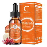 GPGP GreenPeople 60ML Organic Sea Moss & Mushroom Drops Support Brain and Neural Health, Increase Memory, Improve Focus