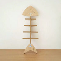 1pcs Creative Wooden Fishbone Wall Storage Shelf, Multilayer Stylish Home Decor Rack, Bathroom Storage Shelf (Vertical/Horizonta