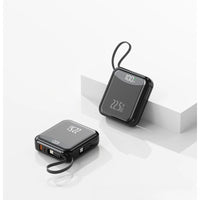 22.5W Super Fast Charging Power Bank with Built-in Cable 20000mAh Portable Ultra-Thin and Mini