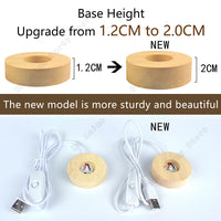 Unique 3D Crystal Ball Night Light Led Lamp Bedside Table Glowing Galaxy Lamp Saturn Planets Moon Children Birthday Gift Toy 5cm