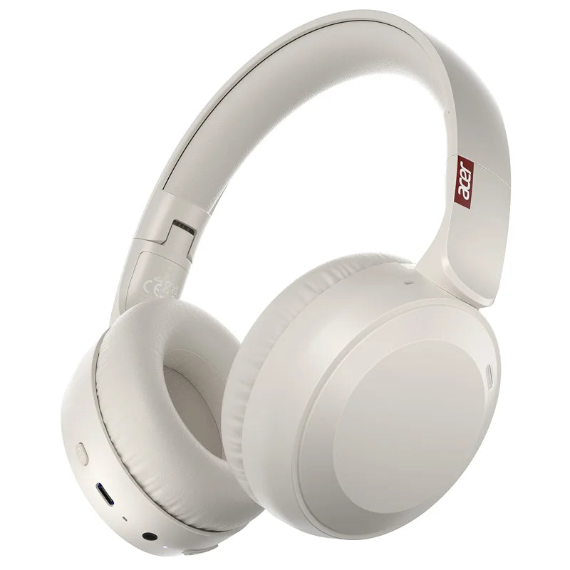 Acer OHR205 Wireless Bluetooth 6.0 Headphones Foldable Over-Ear Headphones Memory Foam Earpads Multipoint for Travel,Home,Office