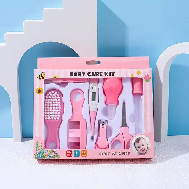 8/10/13pcs Newborn Baby Kids Nail Hair Health Care Thermometer Grooming Brush Kit Care Baby Essentials Newborn Material Safety