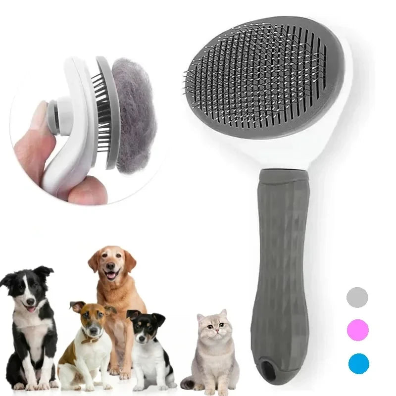 Self Cleaning Pet Dog Brush Cat Comb, Pet Hair Remover Brush for Dogs Cats Grooming Tools, Dematting Comb Pet Accessories