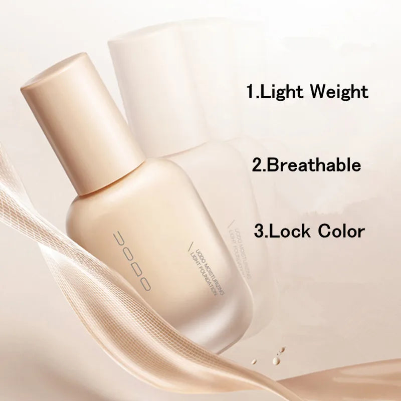 UODO Hydrating Oil-Control Foundation Liquid Long-Lasting Matte Finish Lightweight Formula For Oily&Combination Skin Base Makeup