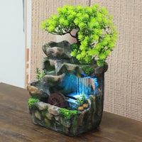 Indoor Room Fountain Waterfall Decor Desktop Fountain Decoration Water Feature with Colour Changing LED Lighting Zen Meditation