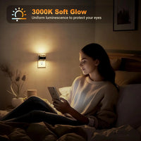 LED Bubble Night Light Plug-in Wall, 2 Pack with Dimmable Brightness & Dusk to Dawn Sensor for Bathroom Hallway Bedroom