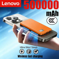 Lenovo 50000mAh Portable Magnetic Wireless Power Bank PD22.5W Super Fast Charging External Battery For Magsafe IPhone Samsung