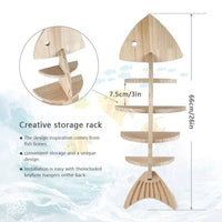 1pcs Creative Wooden Fishbone Wall Storage Shelf, Multilayer Stylish Home Decor Rack, Bathroom Storage Shelf (Vertical/Horizonta