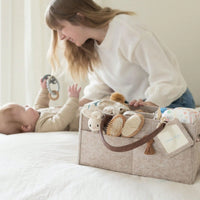 Diaper Caddy Organizer, Nursery Storage Basket For Newborn Essentials, Neutral Gift For Baby Shower, Registry Must-