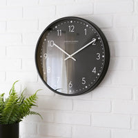 Modern Indoor Analog Wall Clock Quartz Movement Elegant Black Design Simple Arabic Numbers Easy to Hang Home Office Decor 15.5