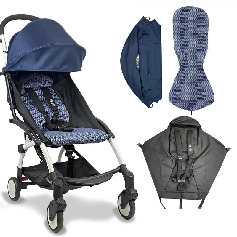 3pcs/set 175 Stroller Accessories Canopy Cover Seat Cushion Compatible With Babyzen YOYO  Cover Seat Mattress With Zipper Pocket