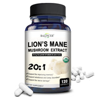Lion's Mane Mushroom Extract Supplement for Mood and Sleep Health, Non-GMO, Gluten-free