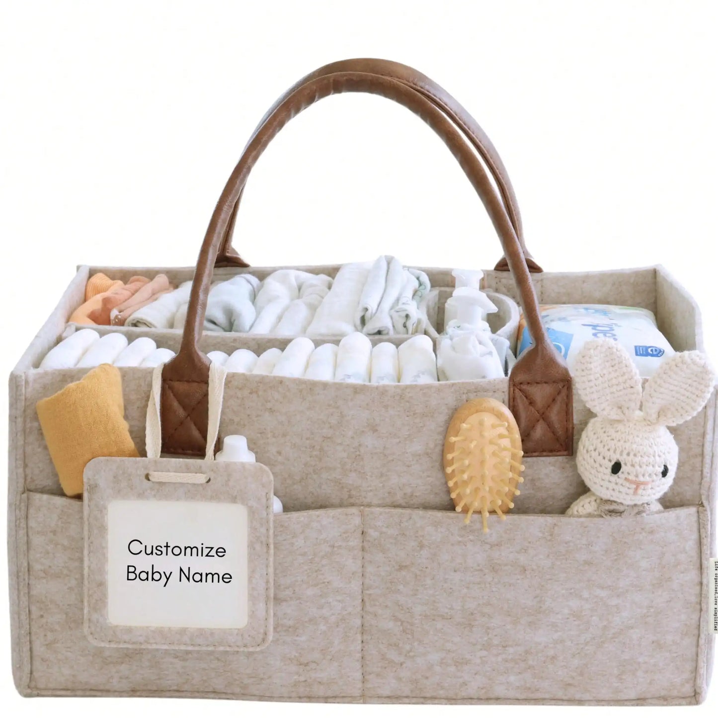 Diaper Caddy Organizer, Nursery Storage Basket For Newborn Essentials, Neutral Gift For Baby Shower, Registry Must-