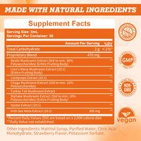 GPGP GreenPeople 60ML Organic Sea Moss & Mushroom Drops Support Brain and Neural Health, Increase Memory, Improve Focus