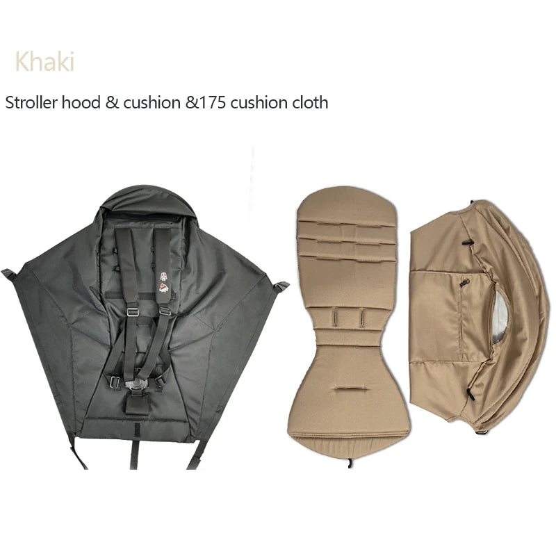 3pcs/set 175 Stroller Accessories Canopy Cover Seat Cushion Compatible With Babyzen YOYO  Cover Seat Mattress With Zipper Pocket