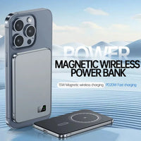 Lenovo 50000mAh Portable Magnetic Wireless Power Bank PD22.5W Super Fast Charging External Battery For Magsafe IPhone Samsung