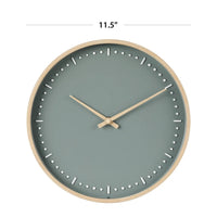 Quartz Indoor Wall Clock 11.5 Inch Modern Minimalist Design Easy to Hang Decorative Timepiece Home Office