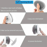 Self Cleaning Pet Dog Brush Cat Comb, Pet Hair Remover Brush for Dogs Cats Grooming Tools, Dematting Comb Pet Accessories