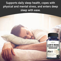 Lion's Mane Mushroom Extract Supplement for Mood and Sleep Health, Non-GMO, Gluten-free