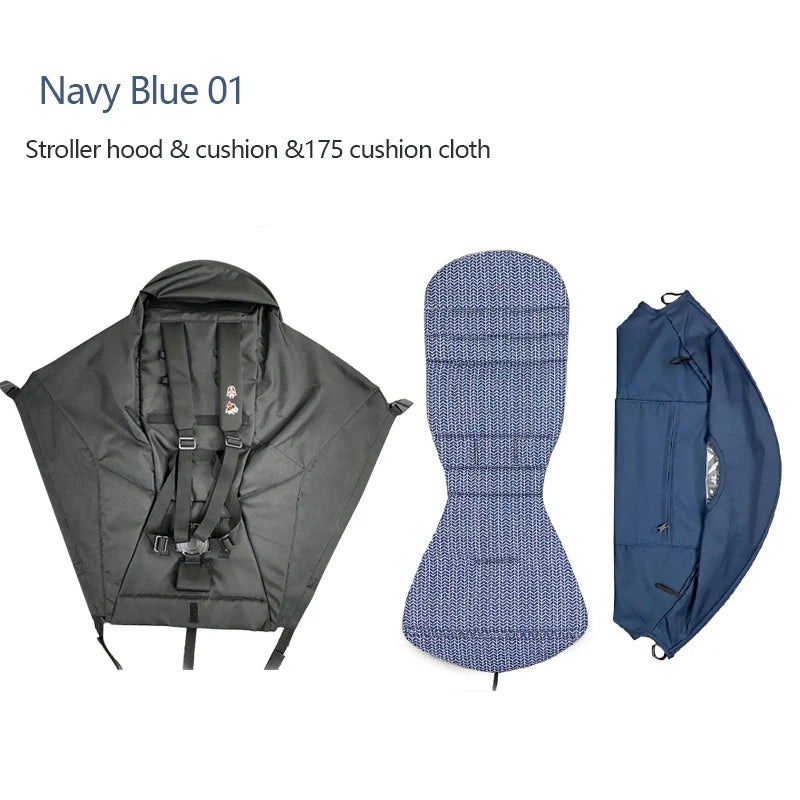 3pcs/set 175 Stroller Accessories Canopy Cover Seat Cushion Compatible With Babyzen YOYO  Cover Seat Mattress With Zipper Pocket