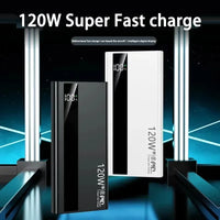Lenovo 200000mAh Powerbank 120W Fast Charging Portable Battery Charger Ultra Capacity LED Digital Display For IPhone Samsung