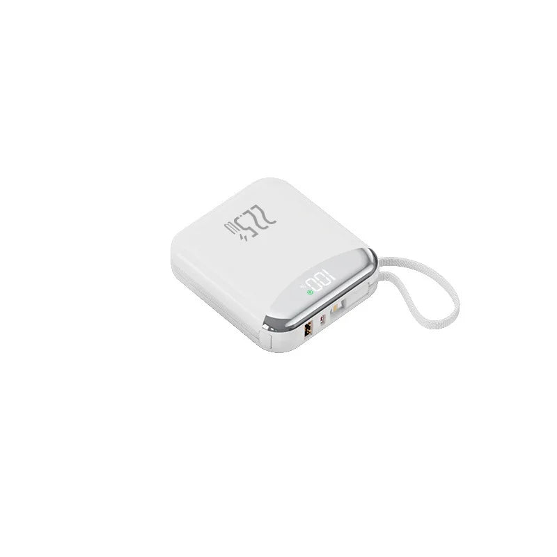 22.5W Super Fast Charging Power Bank with Built-in Cable 20000mAh Portable Ultra-Thin and Mini