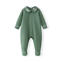 AA-SS26 Bow shabbos robe set family matching kds clothing olive leaf printed girls dresses boys shirt leggings baby romper
