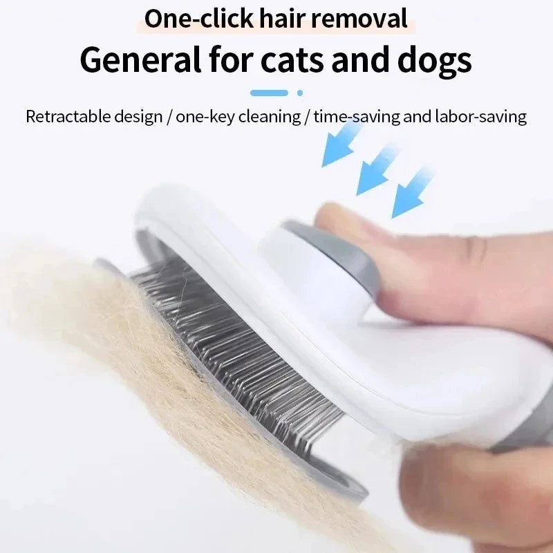 Self Cleaning Pet Dog Brush Cat Comb, Pet Hair Remover Brush for Dogs Cats Grooming Tools, Dematting Comb Pet Accessories