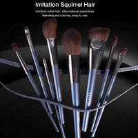 8PCS Professional Makeup Brush Set Eyeshadow Loose Powder Gray Squirrel Hair Gift Box Storage Bag Beauty Tools