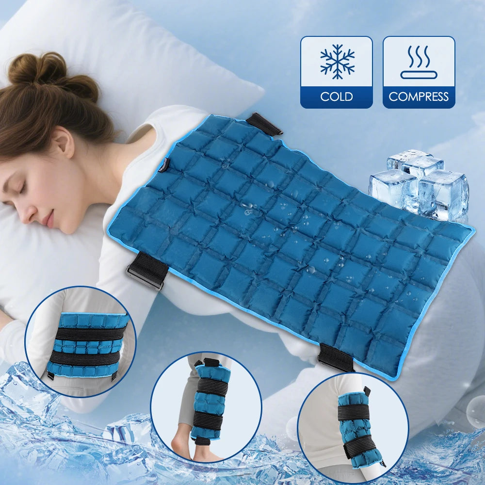US Stock Reusable Big Ice Pack Cold Hot compress Self-Absorbing Water Back Pad for Shoulder Knee Joint Muscle Post-Operative