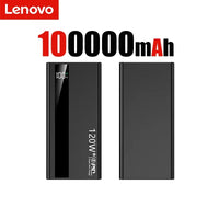 Lenovo 200000mAh Powerbank 120W Fast Charging Portable Battery Charger Ultra Capacity LED Digital Display For IPhone Samsung