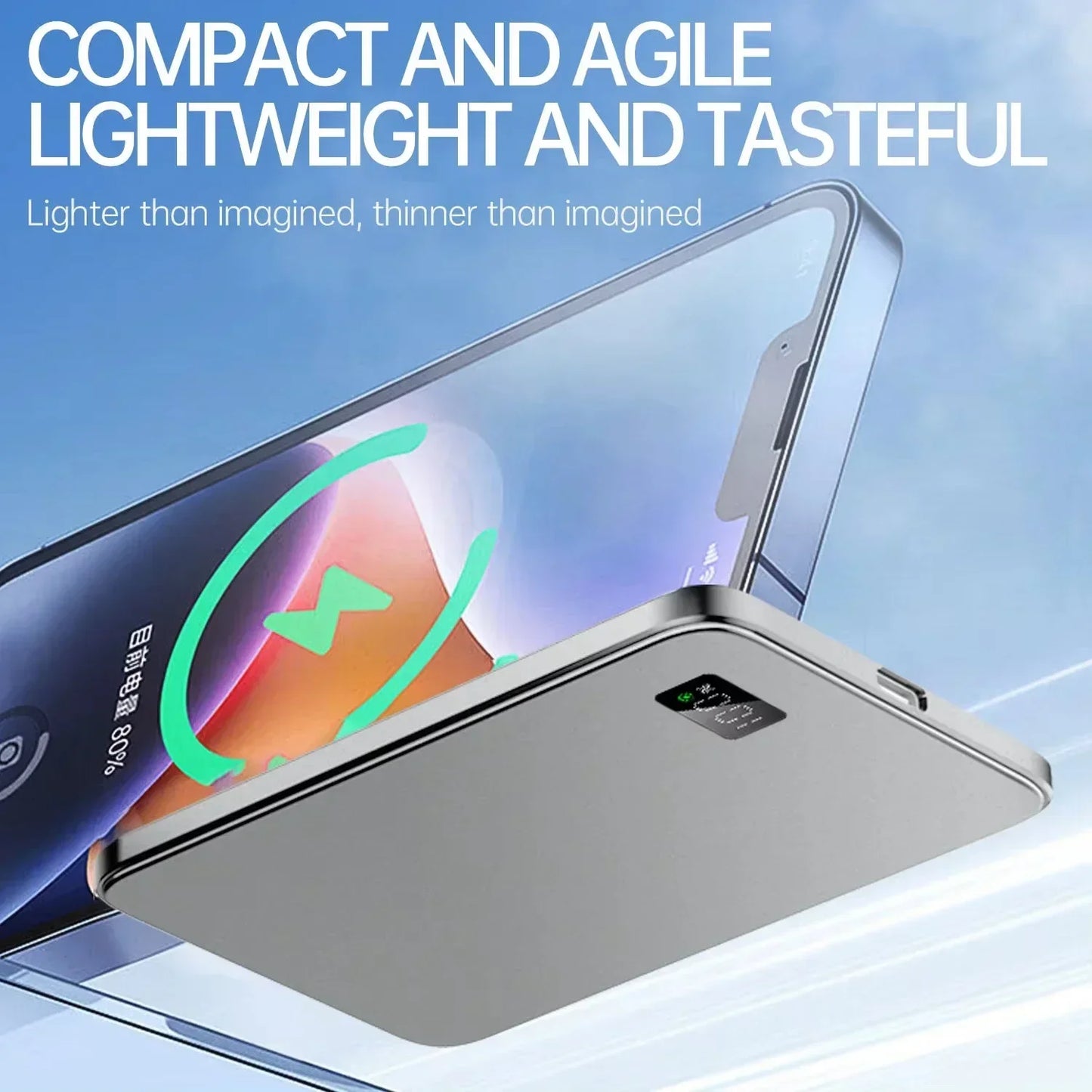 Lenovo 50000mAh Portable Magnetic Wireless Power Bank PD22.5W Super Fast Charging External Battery For Magsafe IPhone Samsung