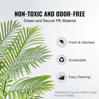 SucceBuy Artificial Palm Tree 4/5/6 FT Tall Faux Plant Secure PE Material & Anti-Tip Tilt Protection Low-Maintenance Plant