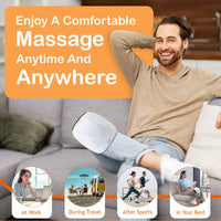 Knee Massage Device Electric Knee Massager Adjustable Temperature Vibration Cordless Knee Massager with LED Screen White