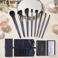 8PCS Professional Makeup Brush Set Eyeshadow Loose Powder Gray Squirrel Hair Gift Box Storage Bag Beauty Tools
