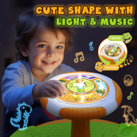 Sit and Spin Toys for Toddlers, 360° Toddler Spinning Seat with LED Lights and Music, Sensory Toys Birthday for Kids