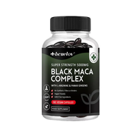 Black Maca & Ginseng Extract, Vitamin Supplement, Supports Energy, Muscle, Endurance, Athletic Performance, 120 Capsules