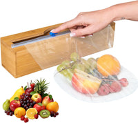 Wrapneat 3 in 1, 2In 1, 4 in 1, and 1 in 1, Wrap Organizer with Cutter and Labels, Plastic Wrap, Aluminum Foil and Wax Bamboo Dispenser for Kitchen Storage Organization Holder for 12" Roll